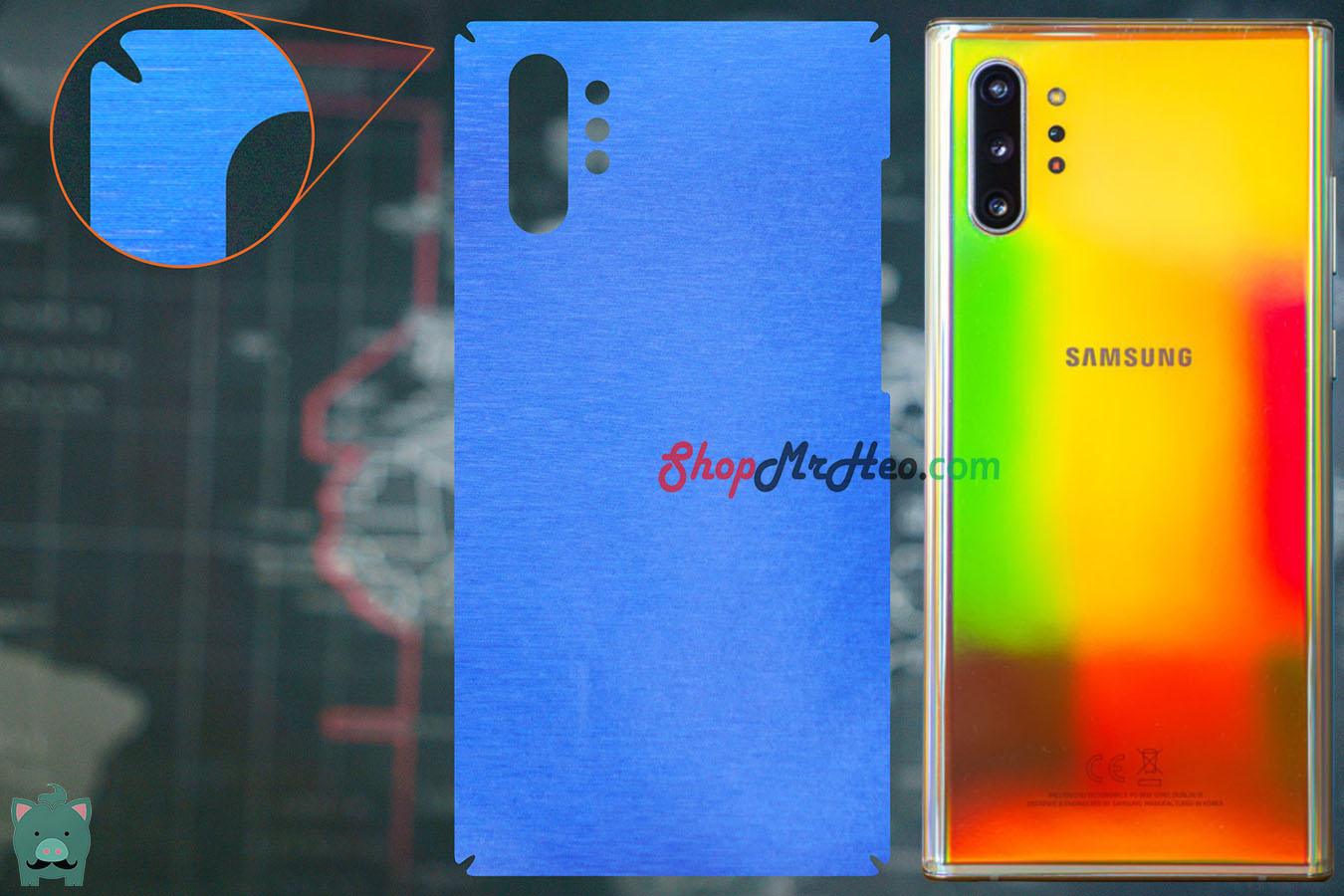 Skin Dán Mặt Sau Lưng Vân Nhôm Samsung Galaxy Note 10 - Note 10 Plus