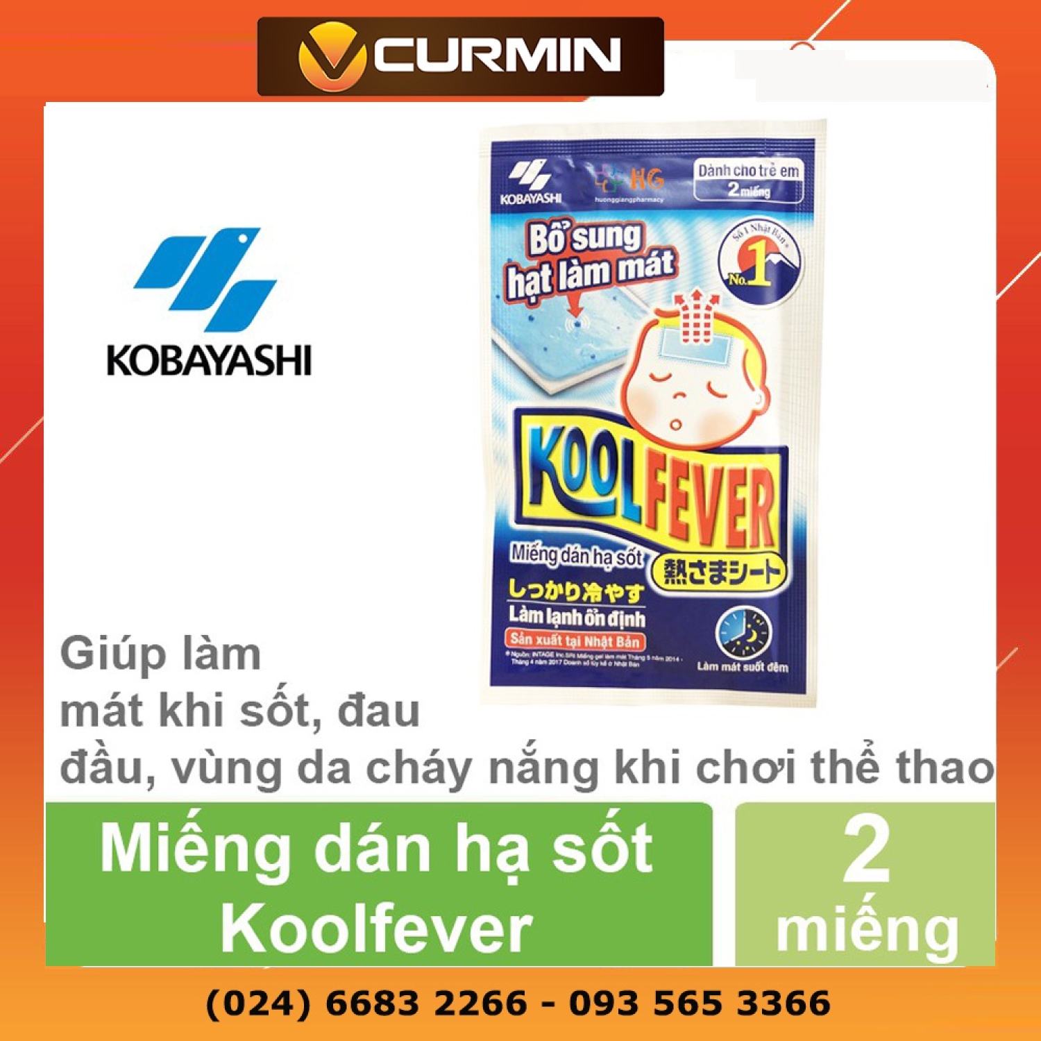 Miếng dán hạ sốt Koolfever( hộp 8 gói, 1 gói 2 miếng) [NHẬT BẢN]