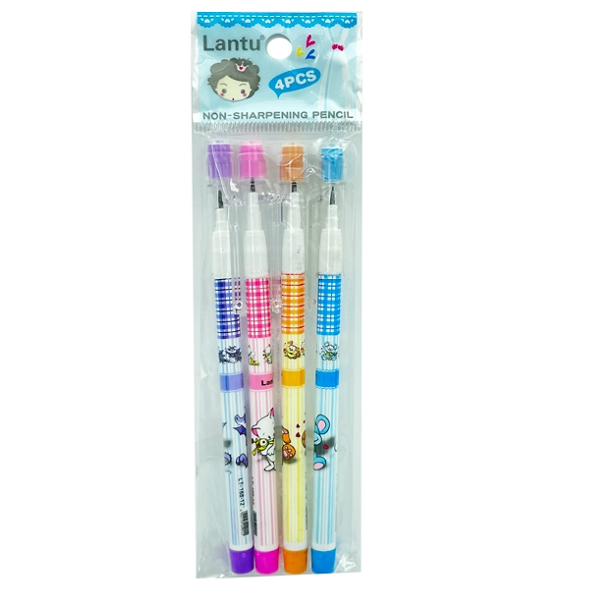 Combo 4 Cây Viết Chì Khúc Lantu Chất Lượng Tốt Ngòi 2B