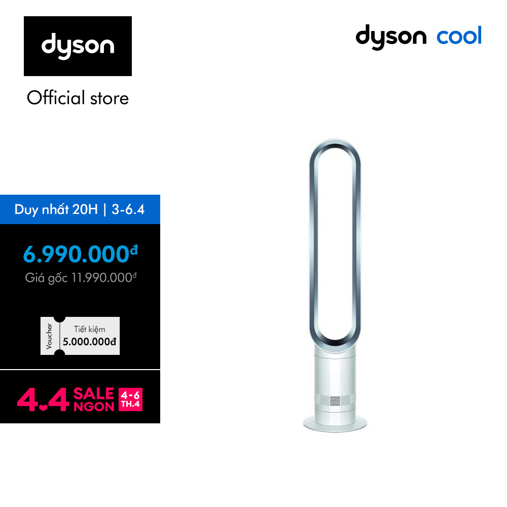 [DUY NHẤT 25-29.5: VC 14% Tối đa 2 Triệu] Quạt không cánh Dyson Cool AM07 (Trắng/Bạc)