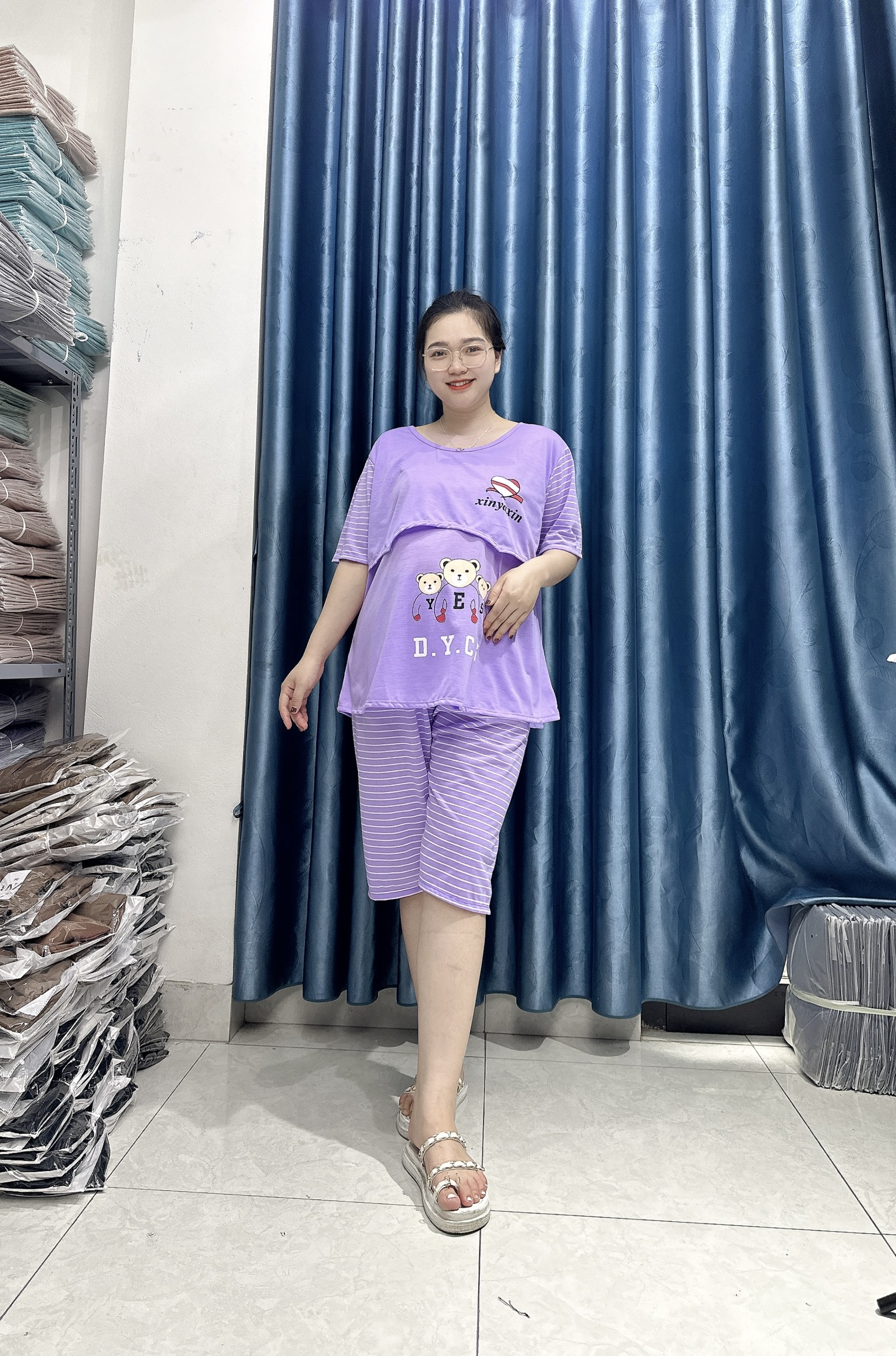 Bộ Đồ Lửng Bầu Và Sau Sinh Form Đại(70-90kg), Đủ Màu DE