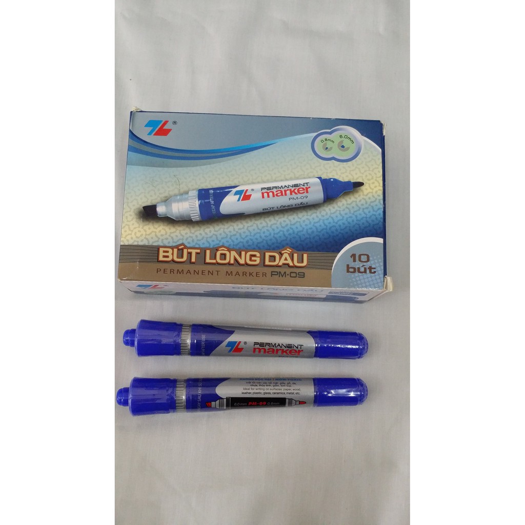 1 HỘP 10  CÂY Bút lông dầu Thiên Long PM-09(không xóa được)dùng ghi lên bao bì,đánh dấu