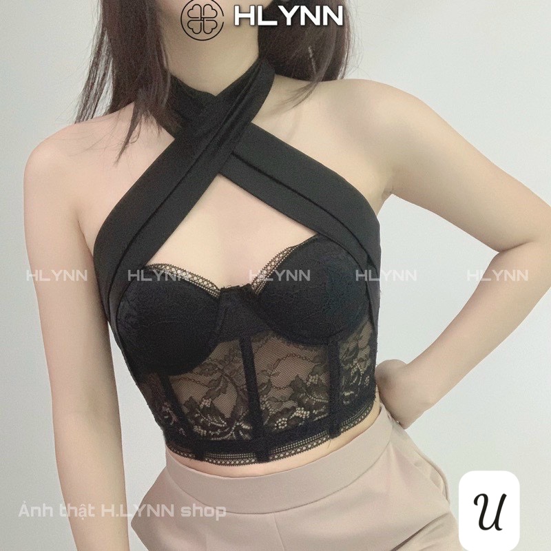 áo bra ren kèm mút yếm cột dây cổ sexy u