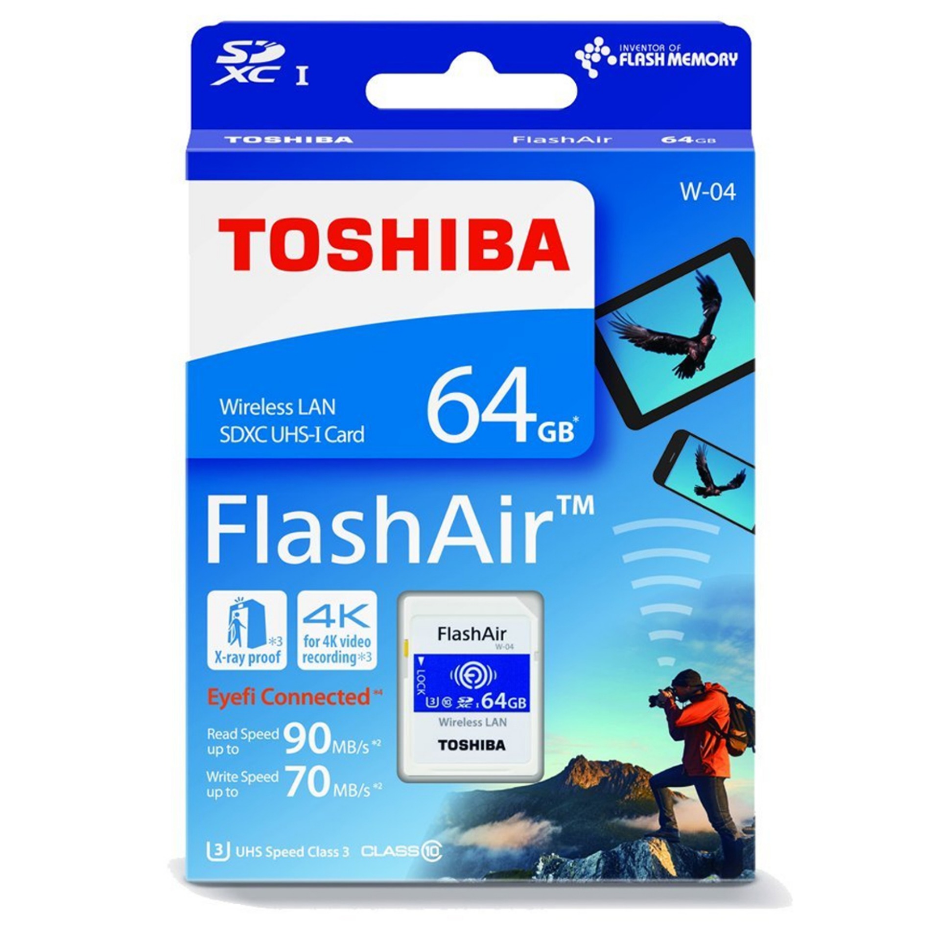 Thẻ Nhớ Toshiba phát WiFi FlashAir 64G