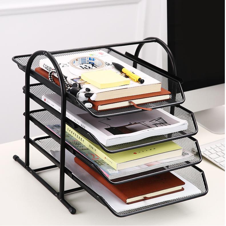 Dụng cụ văn phòng, giá để hồ sơ tài liệu,sách vở đa năng 4 tầng khung kim loại chắc chắn MẪU MỚI Y30 - giao màu ngẫu nhiên