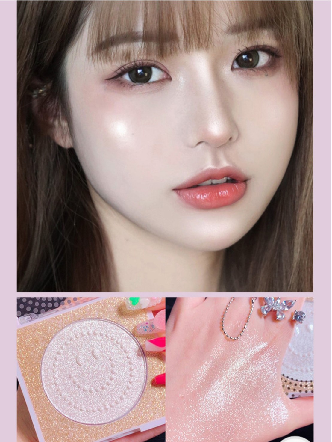 Phấn bắt sáng khuôn mặt sang chảnh dễ thương