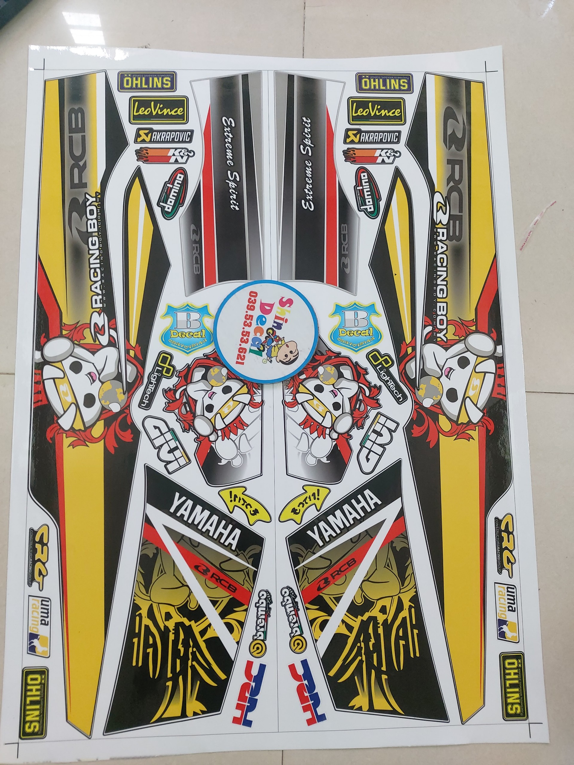 Tem sirius racingboy tặng logo