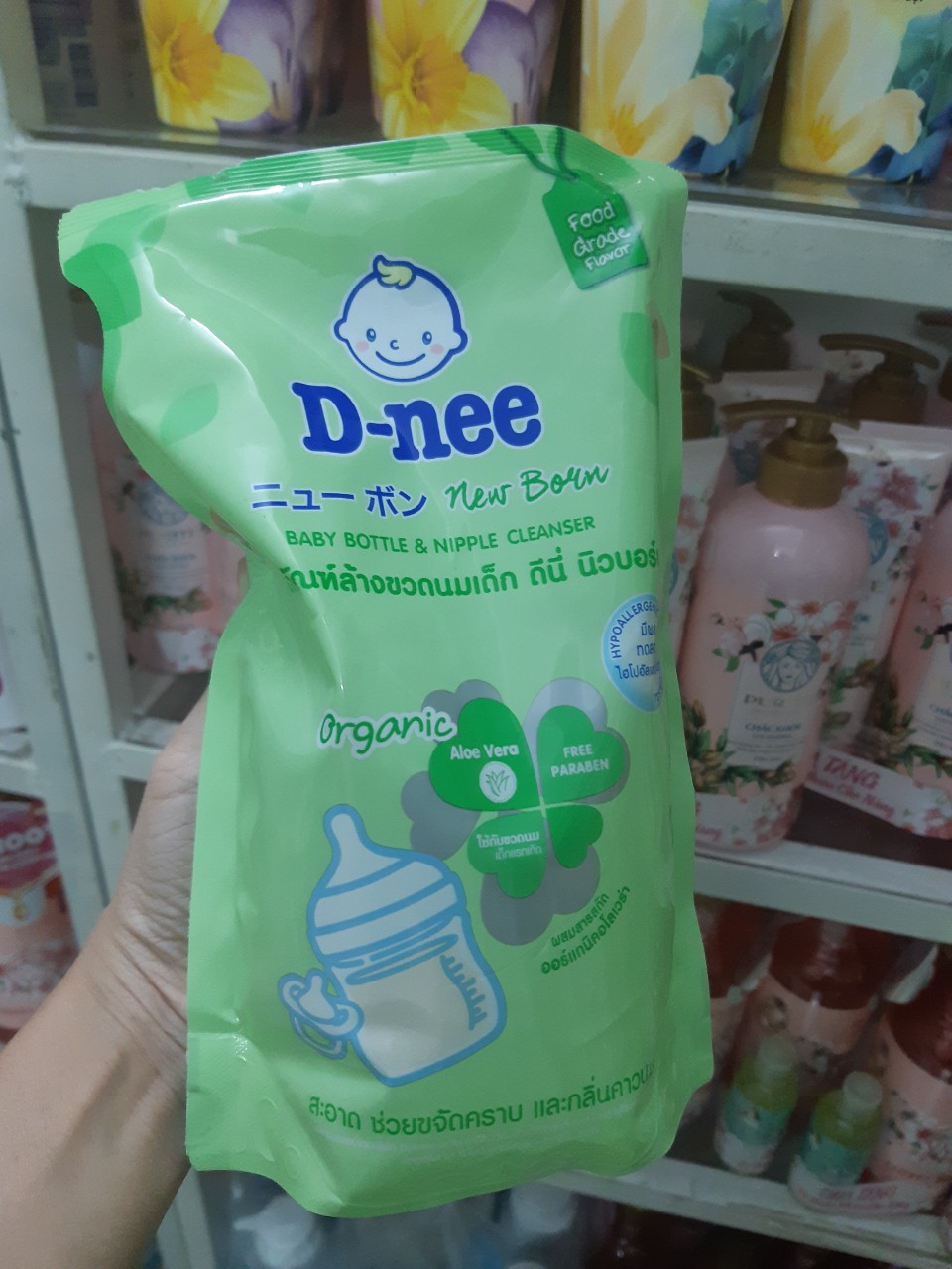 nước rửa bình sữa Dnee Cleanser Organic 600ml Thái Lan