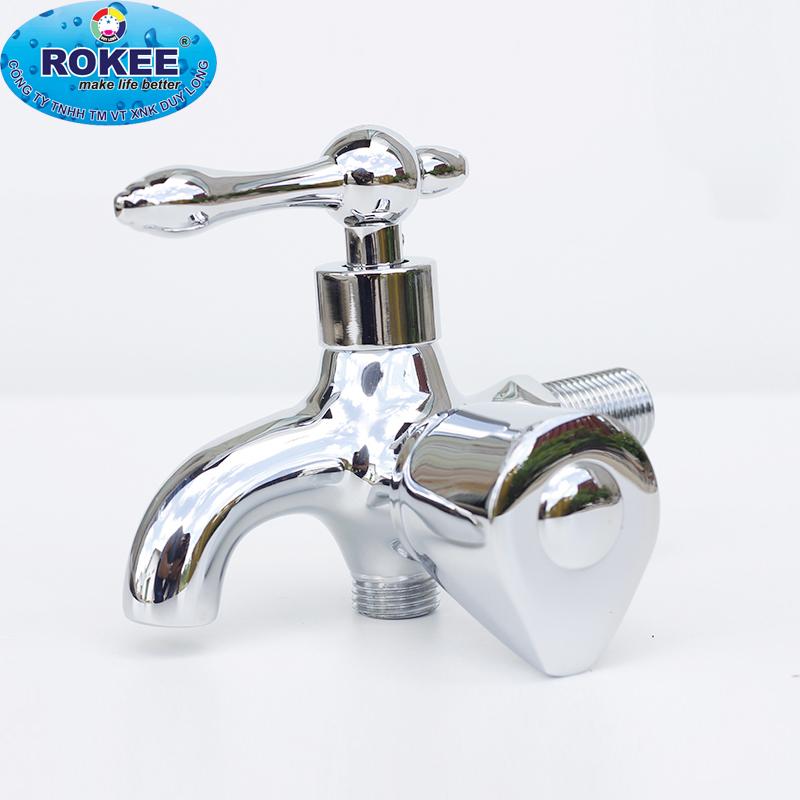 Vòi sen lạnh nhà tắm Rokee - RN460 (Trắng bạc)