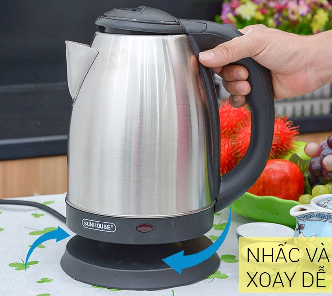 ẤM SIÊU TỐC INOX SUNHOUSE CAO CẤP SHD1182 1.8 LÍT (Bạc)