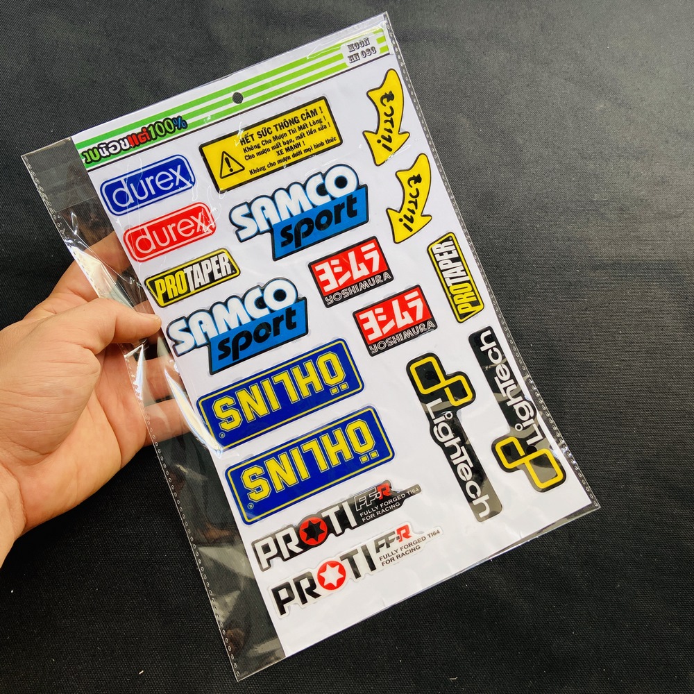 [HCM]TEM TẤM DÁN XE MÁY ĐỔ KEO SIÊU NÉT (TEM HẾT SỨC THÔNG CẢM)