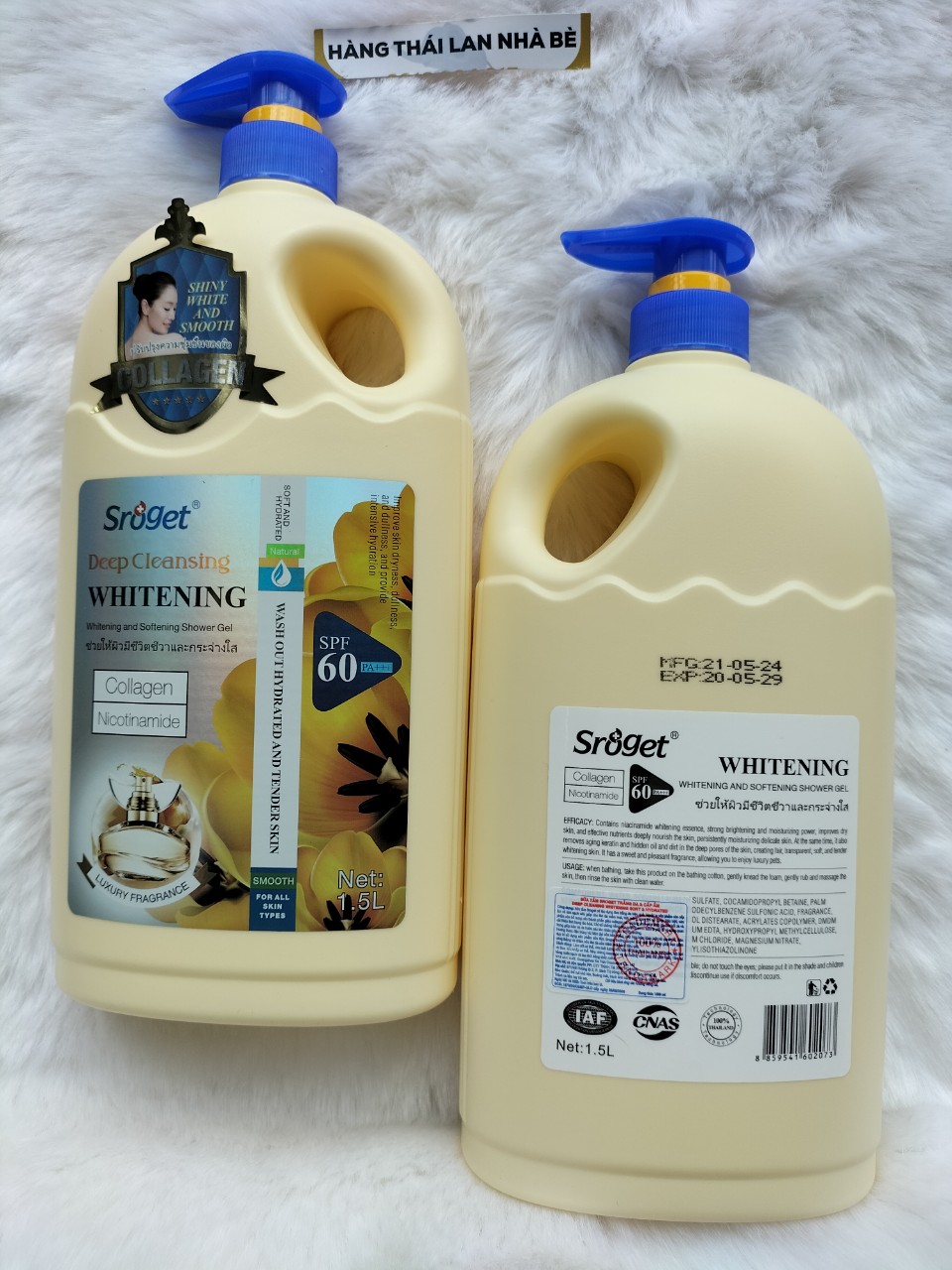 Sữa tắm Sroget Thái Lan trắng da cao cấp 1500ml