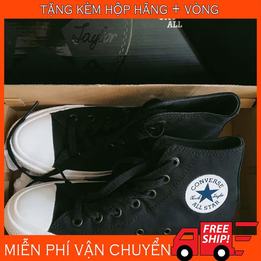 [CÓ KÈM HỘP] Giày Converse Chuck Taylor 2 Đen Trắng Cao Cổ (Thời Trang)