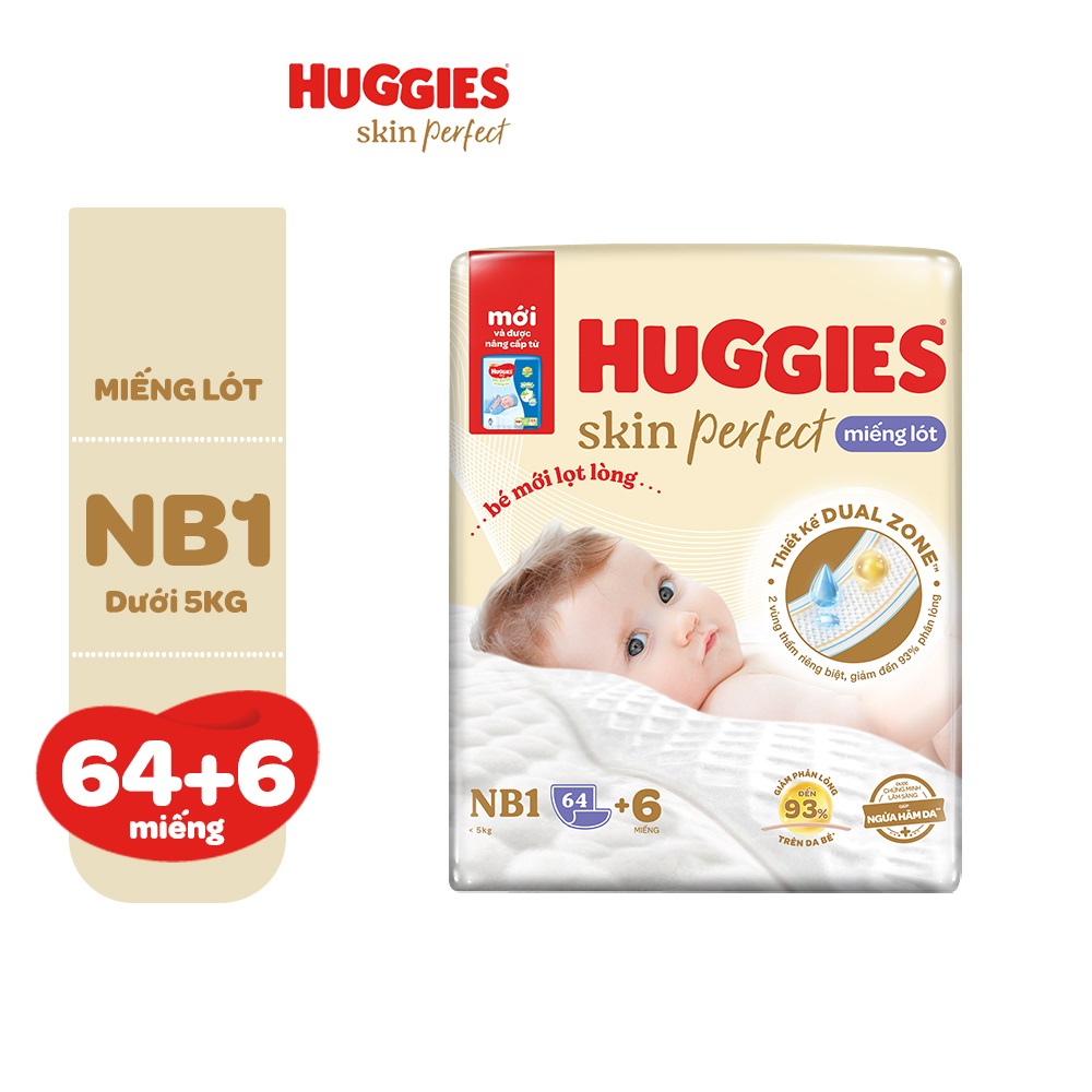 Miếng Lót Sơ Sinh Huggies Newborn 2 60 miếng