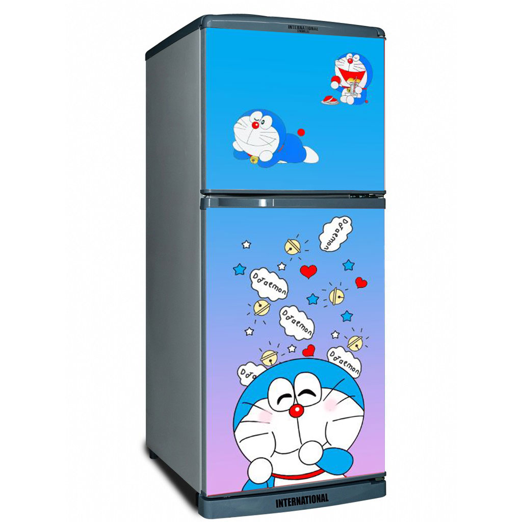 [HCM]Decal dán trang trí tủ lạnh Doraemon Mẫu 03