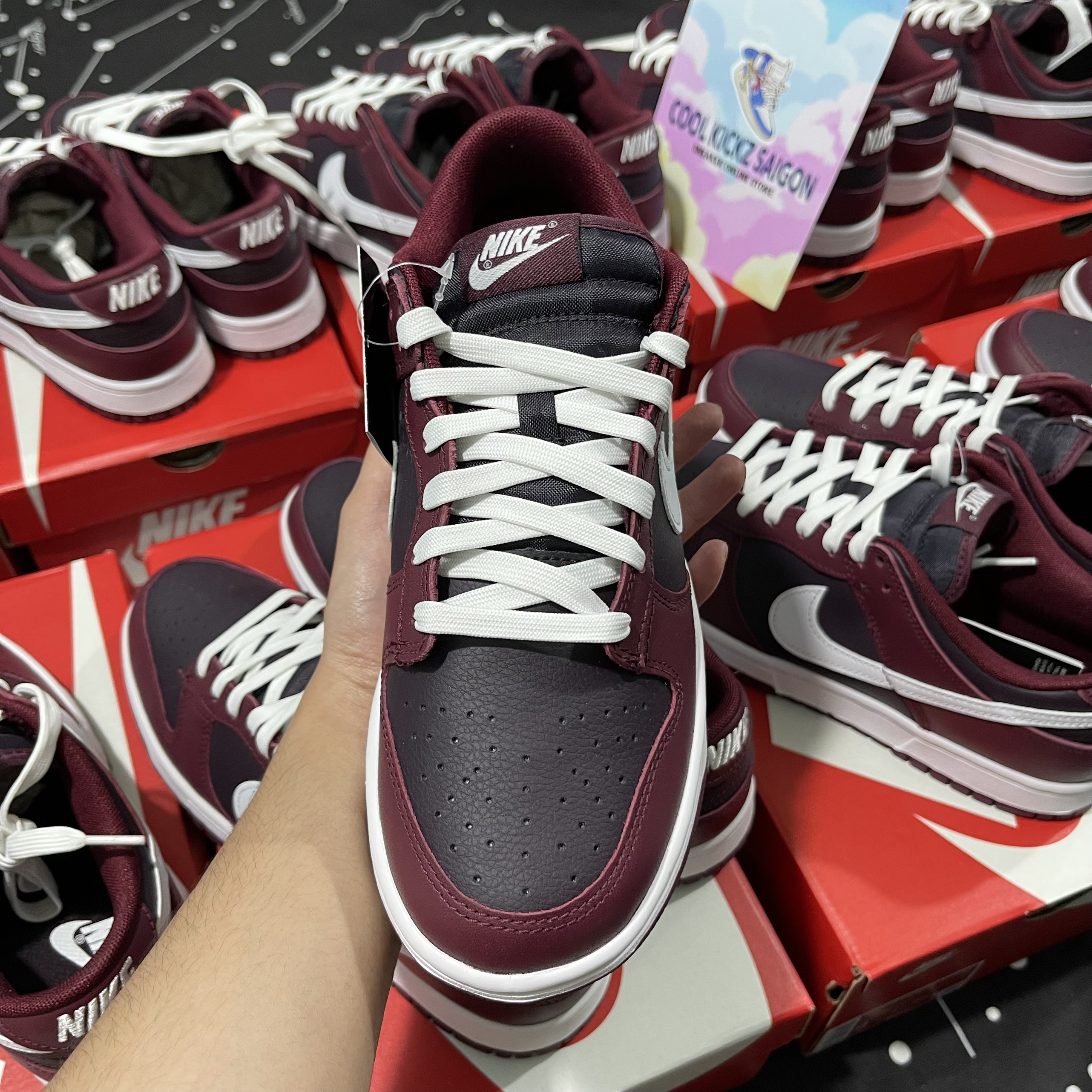[CHÍNH HÃNG] Nike Dunk Low Dark Beetroot New Full Box Full Tag (DJ6188-600)