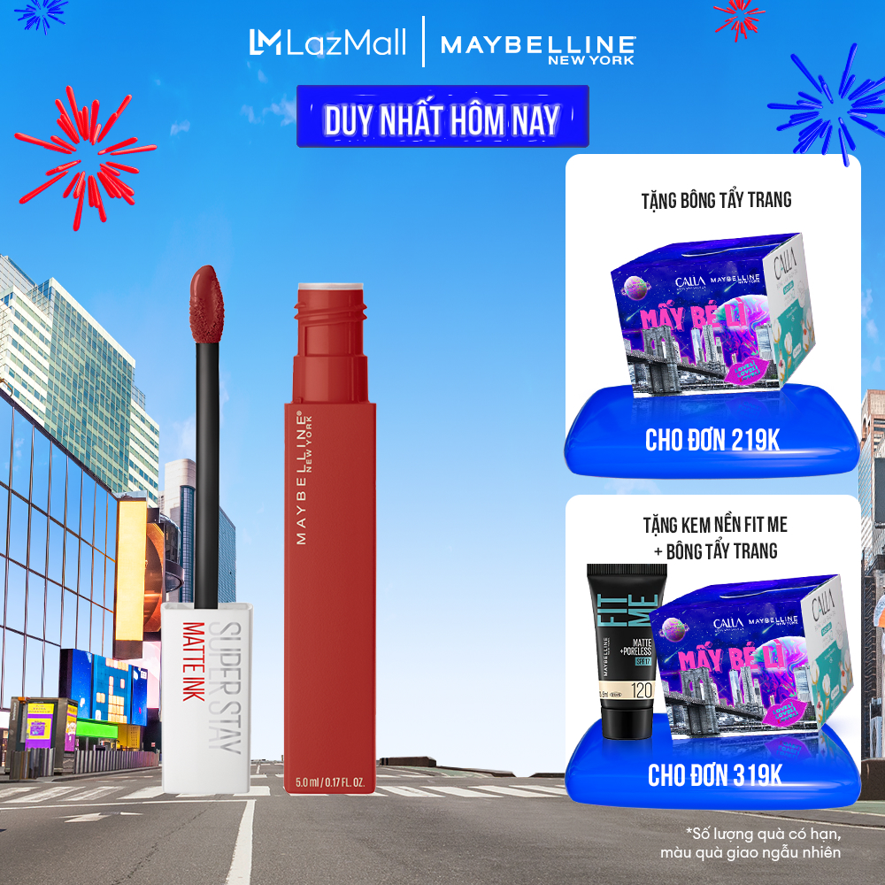 Son Kem Lì 16h Lâu Trôi Maybelline New York Super Stay Matte Ink City Edition Lipstick 5ml