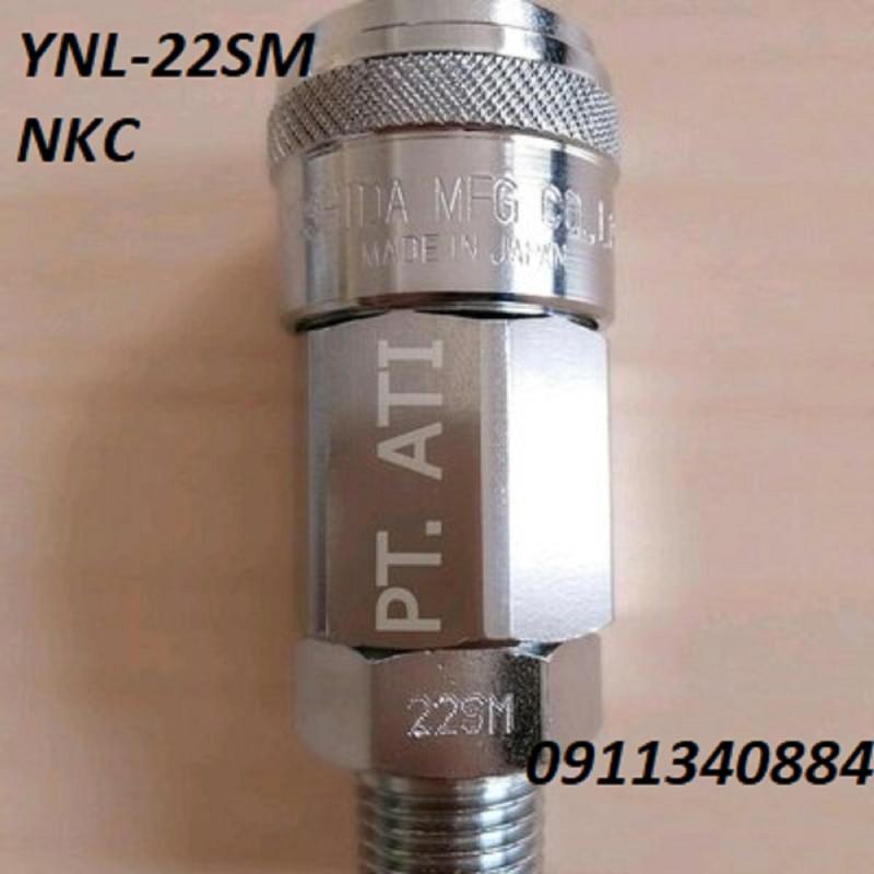 Khớp nối NKC dòng YNL-22SM/YNL-24SM-đầu nối khí nén-đầu nối nhanh thủy lực-đầu nối nhanh khí nén inox-đầu nối nhanh cao cấp-khớp nối nhanh