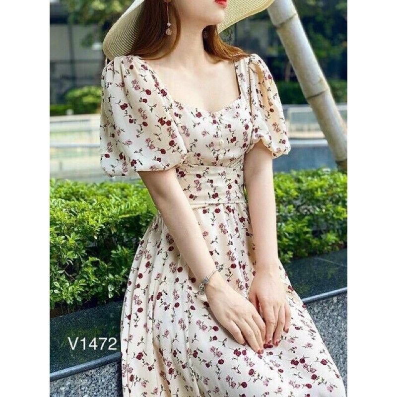 [Hàng Tết] Đầm Chery Cổ Trái Tim