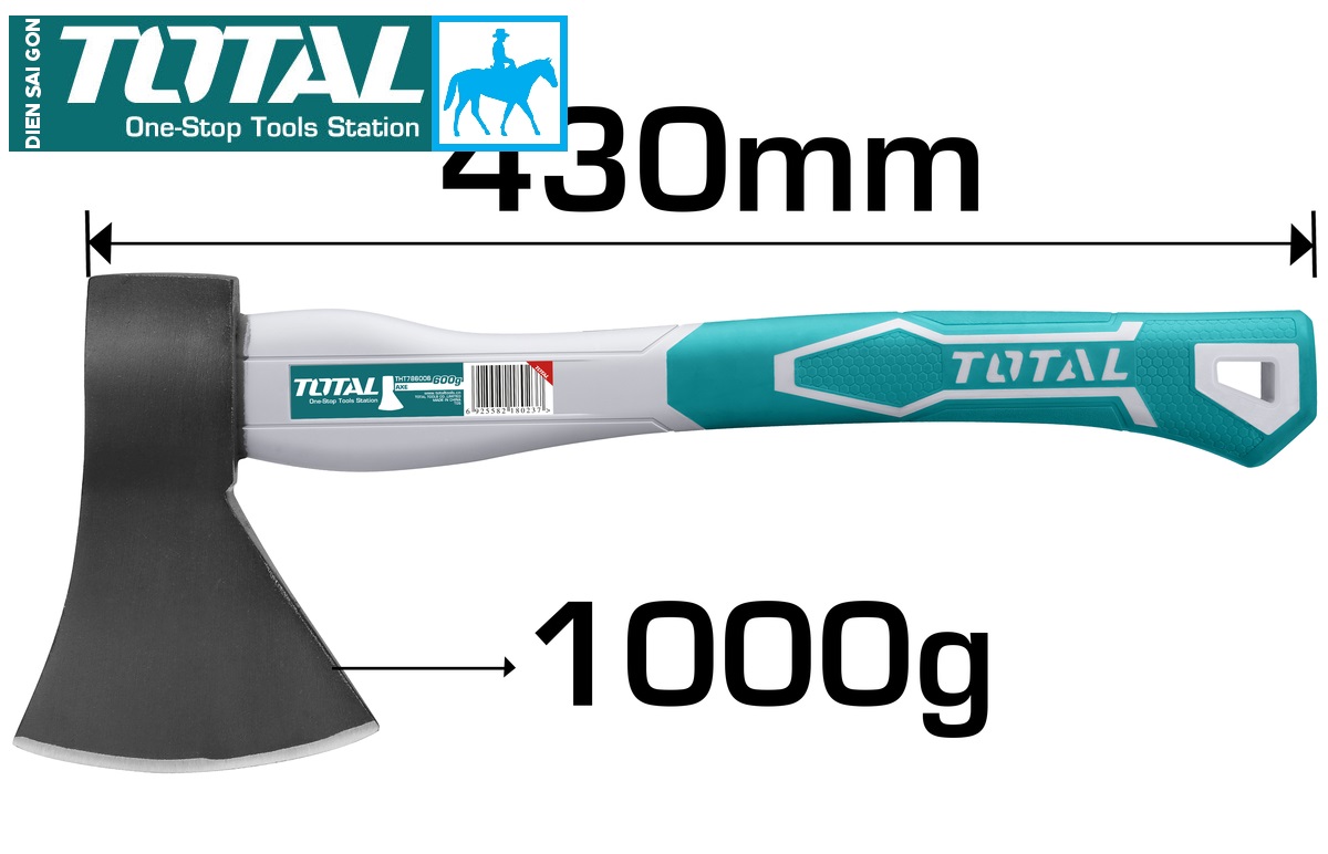 Búa rìu cán nhựa 600g Total THT786006