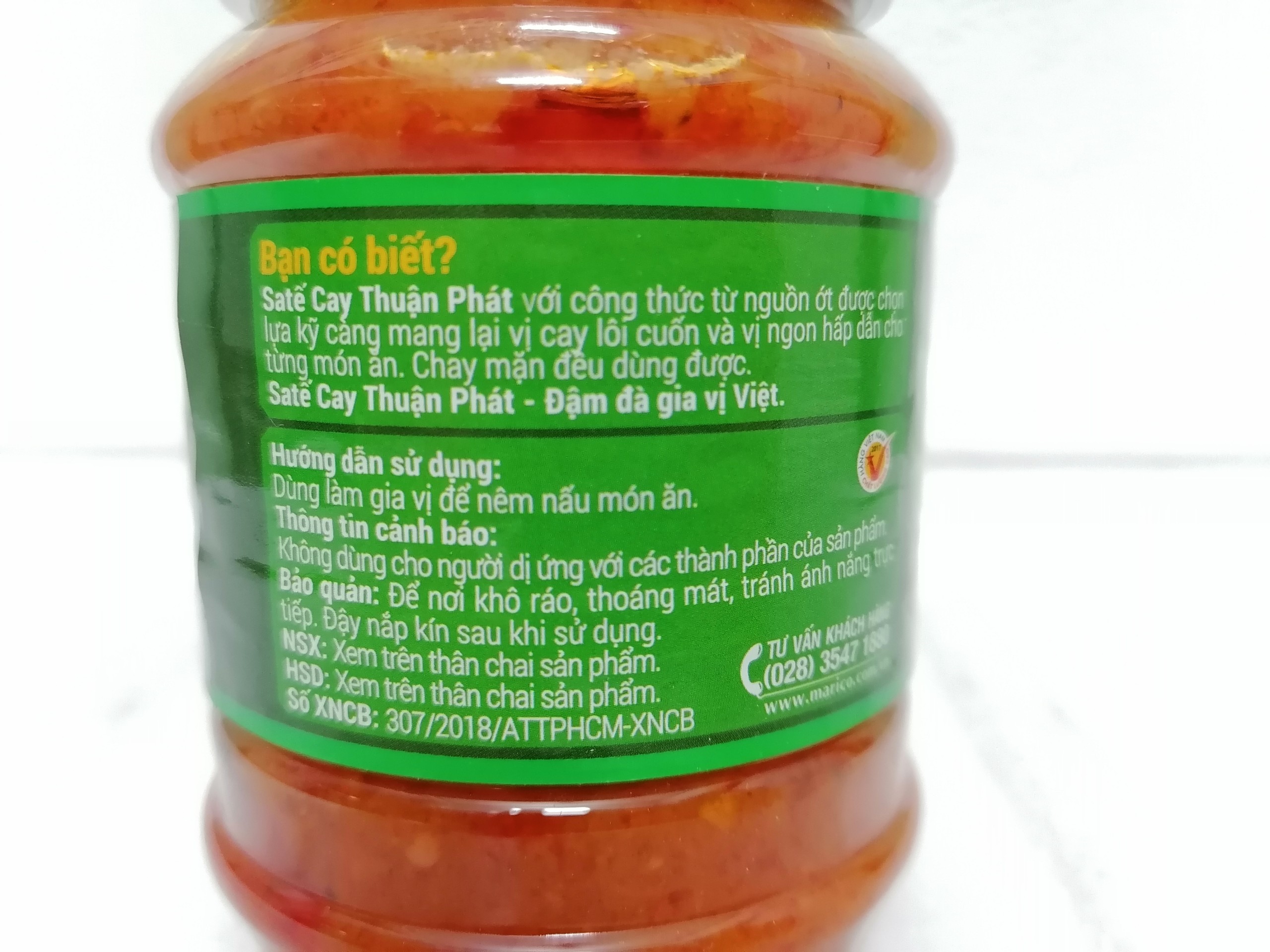 [Hủ 250g – NẮP XANH] SA TẾ CAY [VN] THUẬN PHÁT Hot Satay (bph-hk)