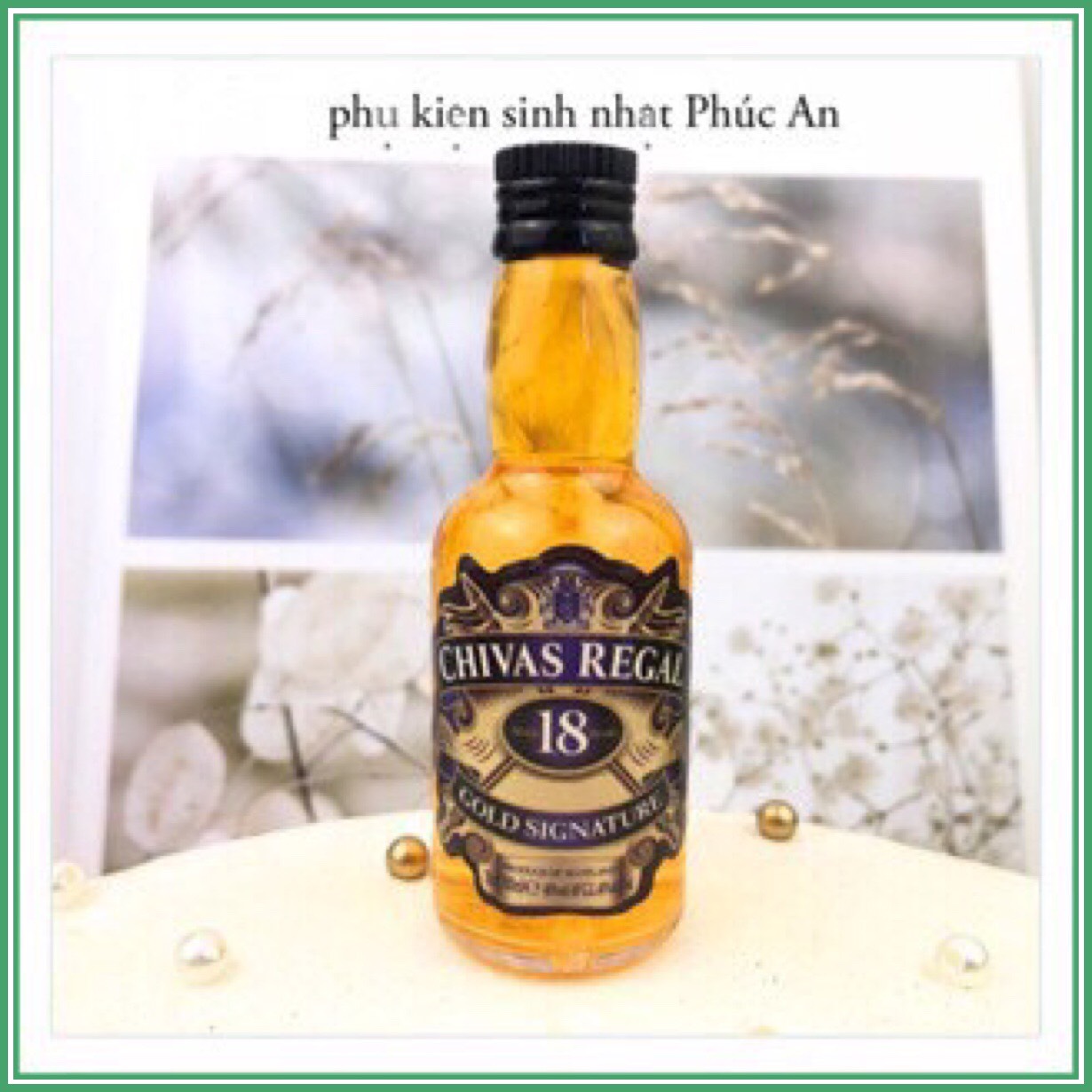Chai rụ mô hình CHlVAS mini trang trí bánh sinh nhật