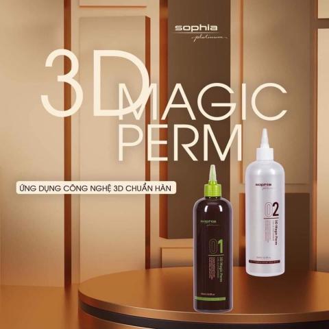 Cặp Thuốc uốn tóc đa năng UỐN THẦN KỲ 3D MAGIC PERM SOPHIA PLATINUM 500ML*2