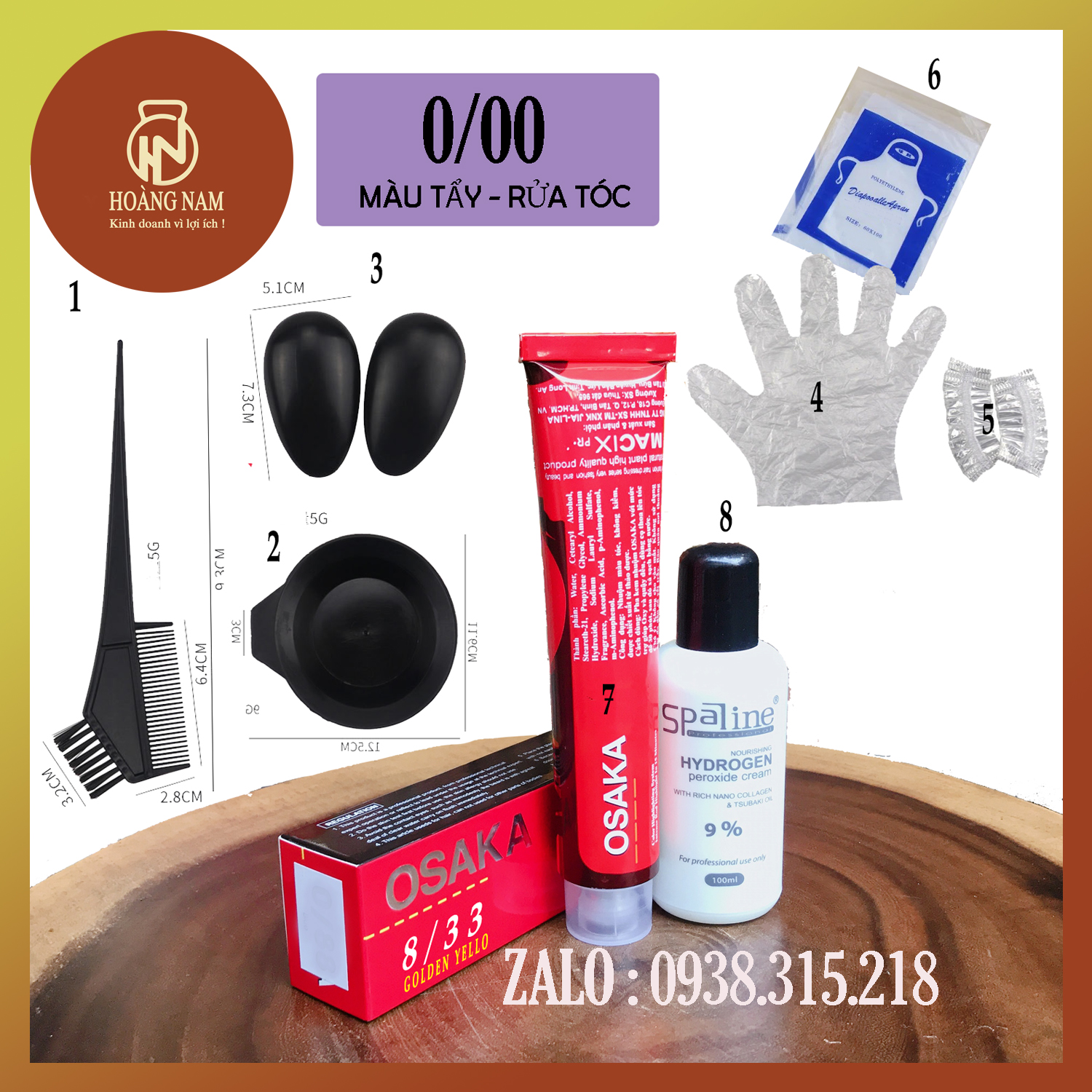 Combo thuốc nhuộm tóc 8 Món nâng Tone sáng nền tóc tuýt  0/00 + Oxy 9 +1 Bát Nhuộm + 1 Chổi Lược Nhuộm Tóc + 2 Chụp Tai Nhựa + 2 Chụp Tai Nilong + 2 Bao Tay Nilong + 1 Áo Choàng Mặc 1 Lần ( Nhuộm Tóc Tại Nhà )