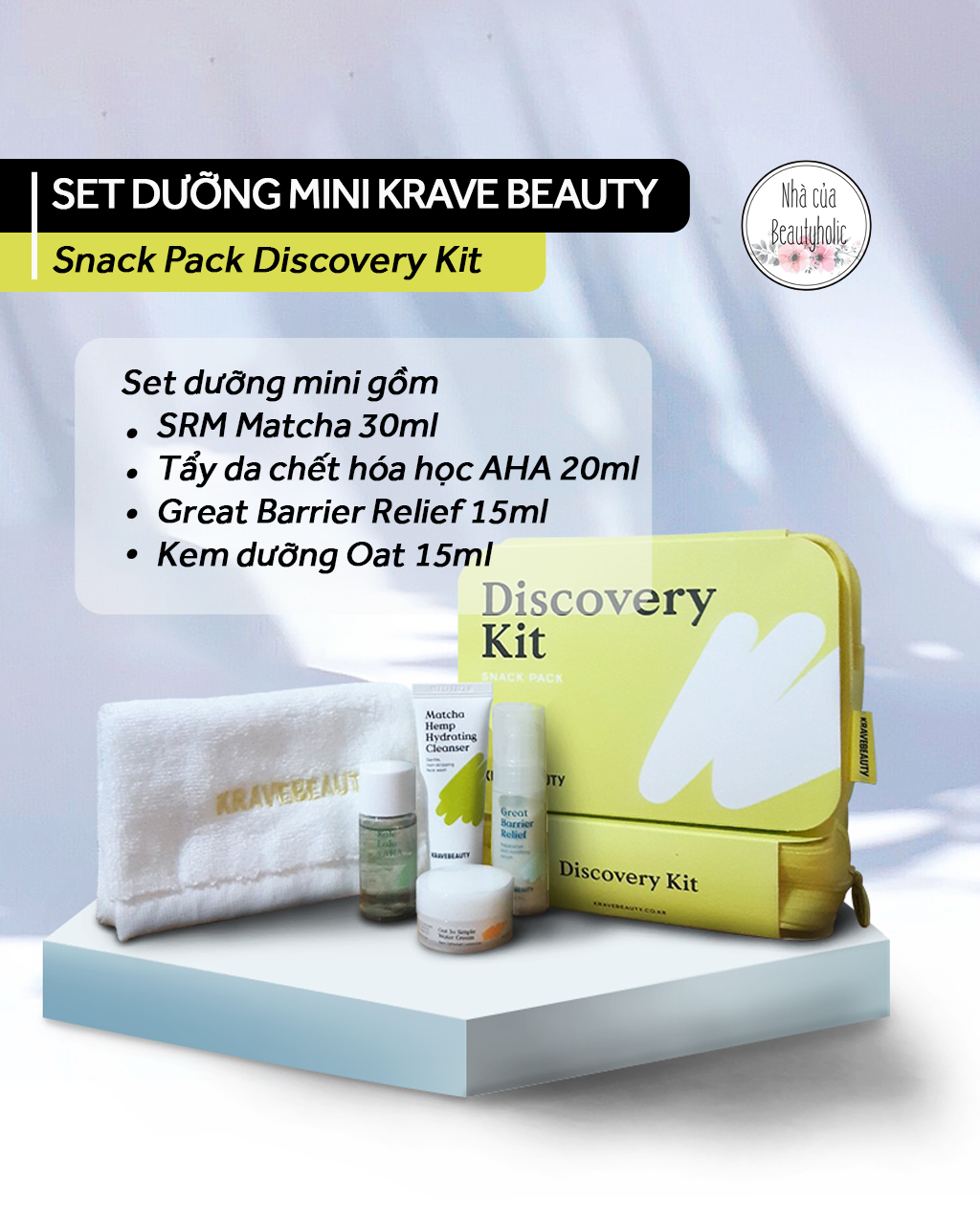 [Nhacuabeautyholic] 🔺️[SALE 50% DATE 2024]🔺️ Set mini KRAVE BEAUTY