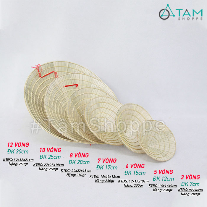 Nón lá trang trí hàng đẹp nhiều cỡ