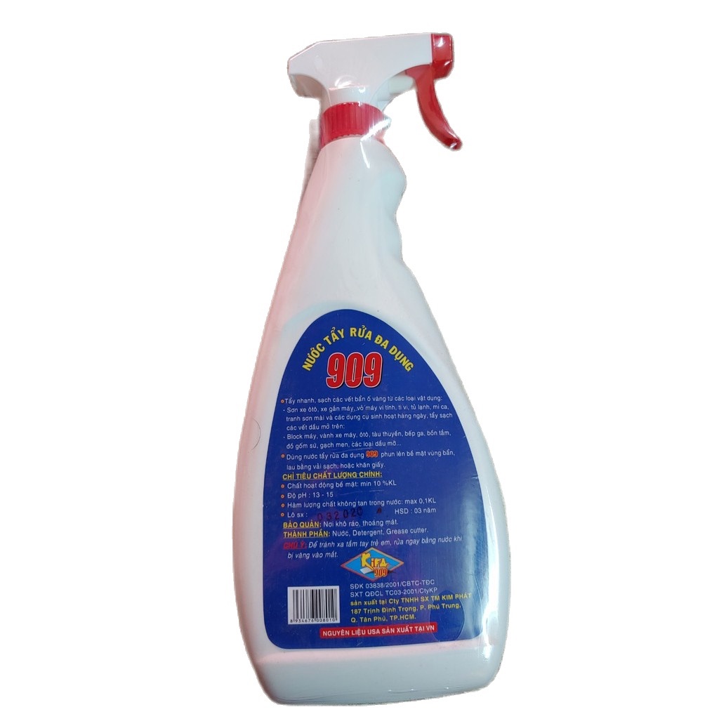 Nước tẩy rửa đa dụng 909 600ml, 850ml