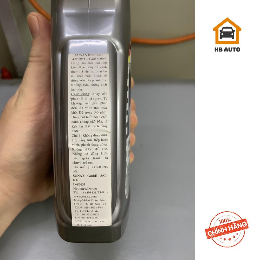 [FreeshipMAX] Chai xịt rửa vành mâm xe Sonax 500ml 429200