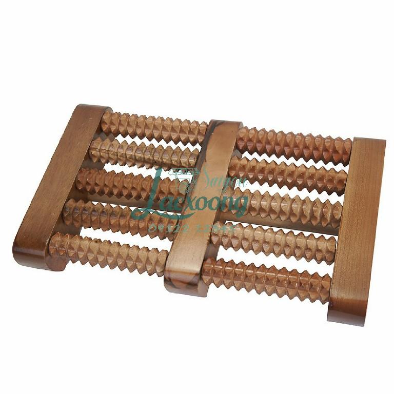 Bàn lăn gỗ Massage chân 5 hàng