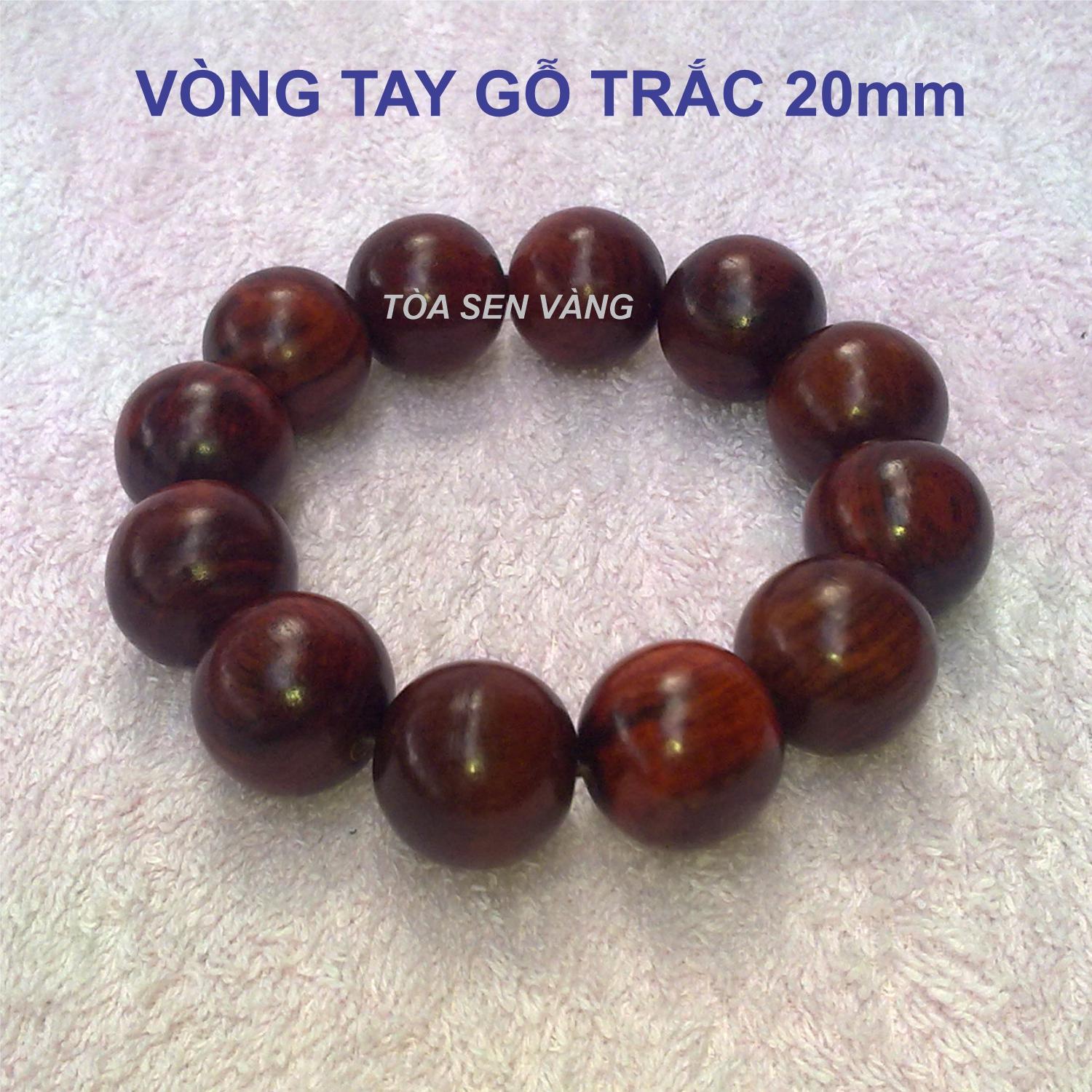 [HCM]Vòng tay gỗ trắc 20mm