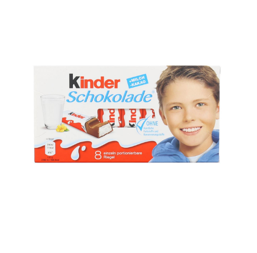 Socola Sữa Vỉ 8 Thanh hiệu Kinder 100gr