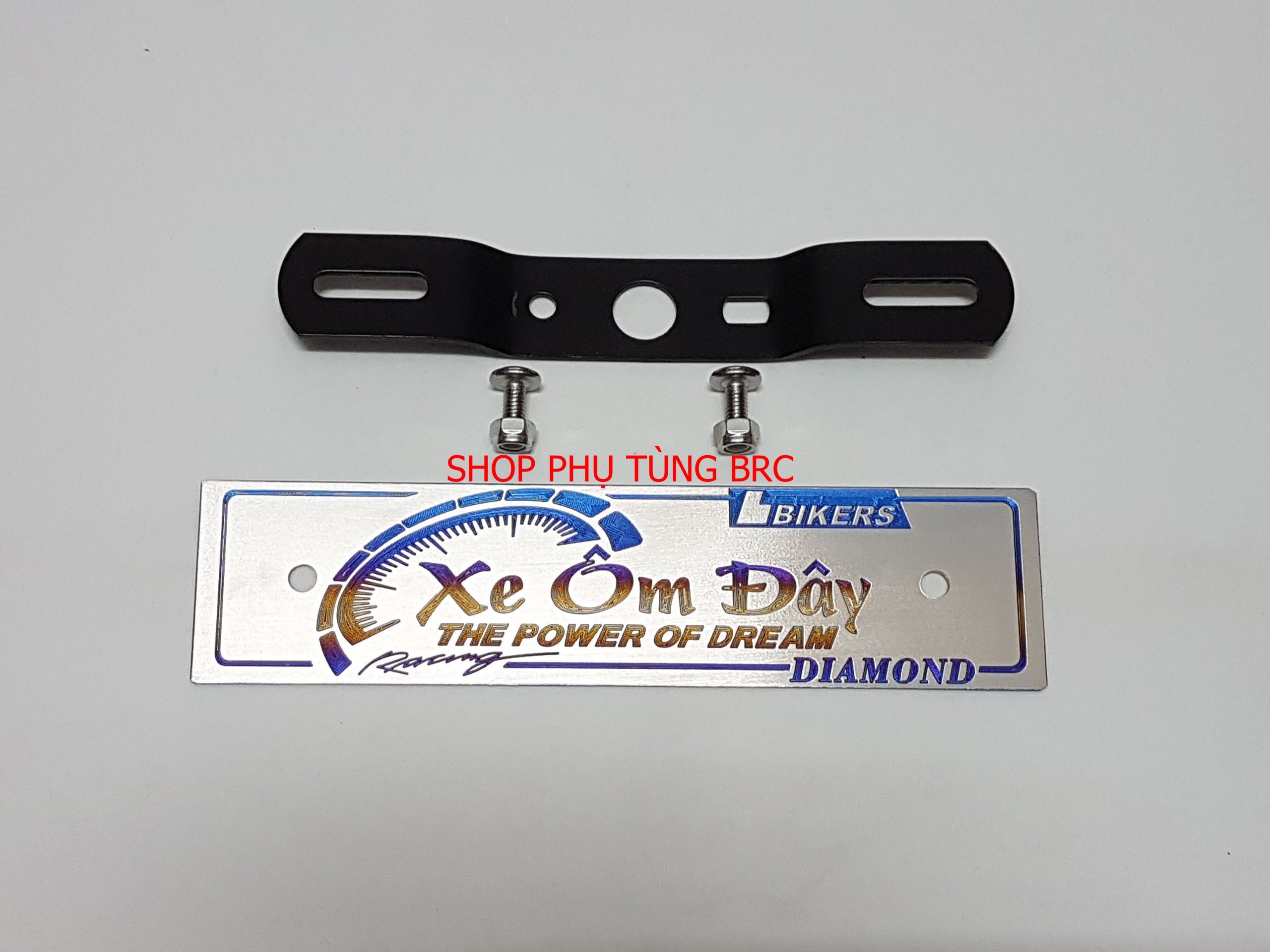 Bộ bảng tên titan XE ÔM( kèm luôn pát, ốc)