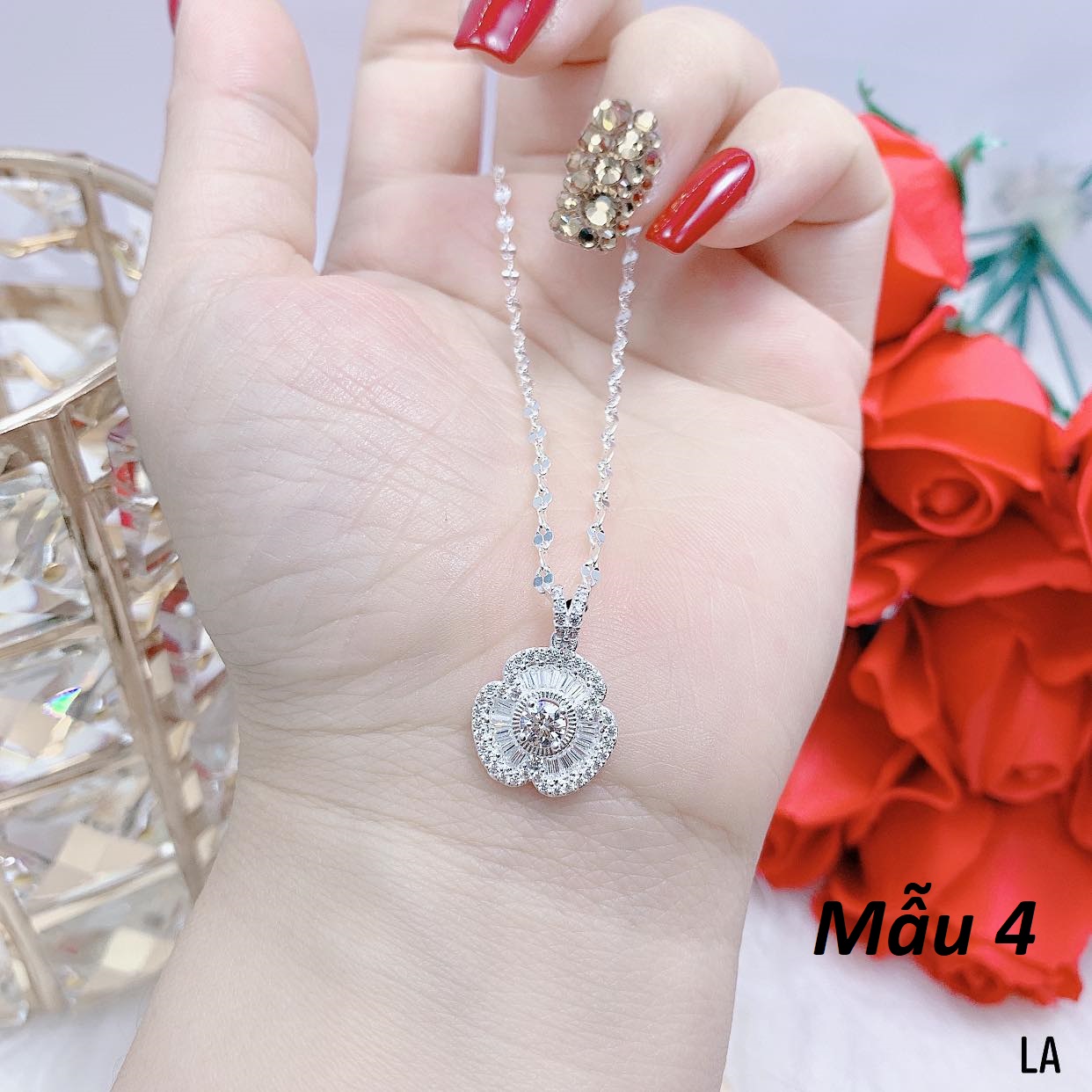 Dây chuyền nữ bạc ta mặt đá các mẫu MS145g