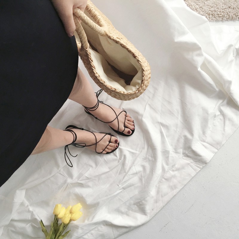 Sandal thắt dây bản ngang SD-0052