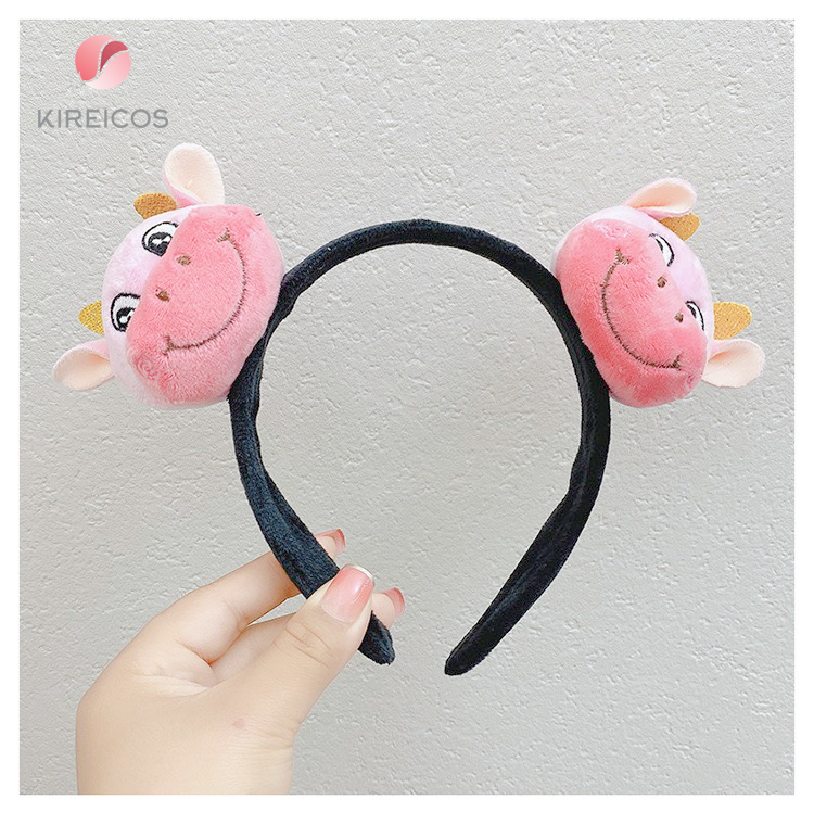 [HCM]Bờm Tóc Cài Tóc Trang Điểm Đi Chơi 2 Chú Bò Siêu Cute - kireicos