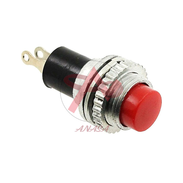 Nút nhấn đề vỏ sắt nhấn nhả 10mm