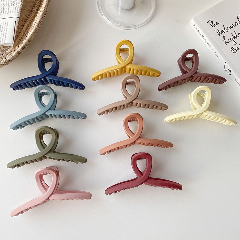 Kẹp Càng Cua Cá Mập Chữ T Màu Nhám Vintage Siêu Đẹp Phong Cách Hot Trend Hàn Quốc PKHN0096