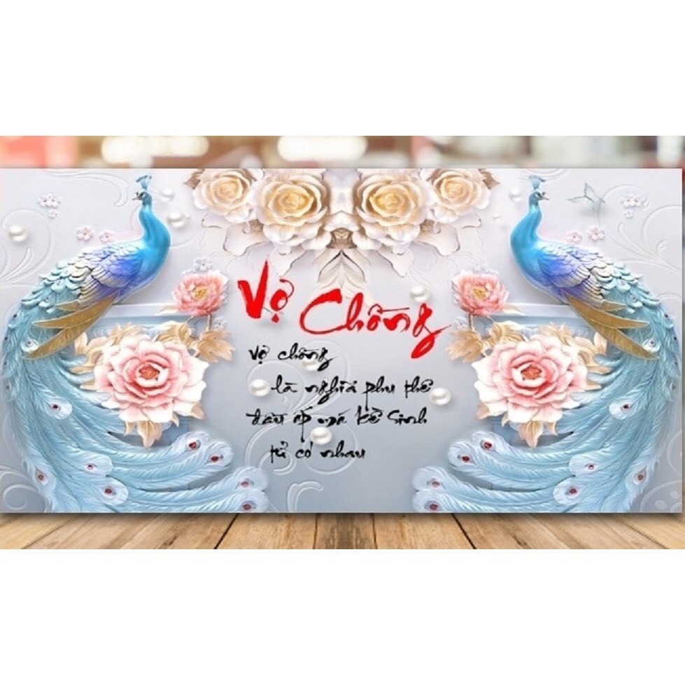 Tranh thêu 3d vợ chồng lv3131 kt 63x43cm
