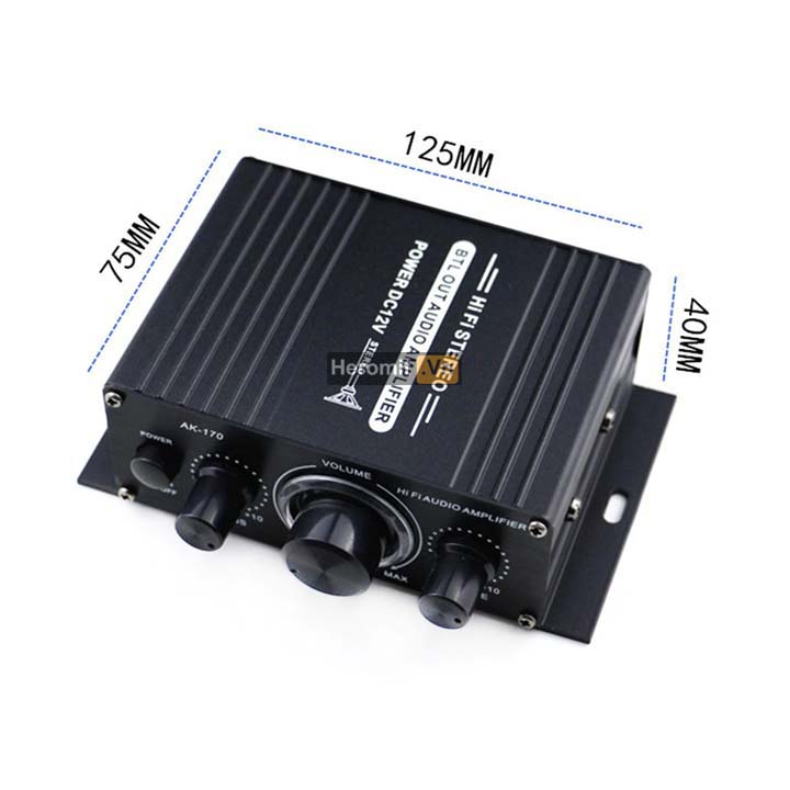 Âm Ly Mini 12VDC HiFi Công Suất Đỉnh 150W
