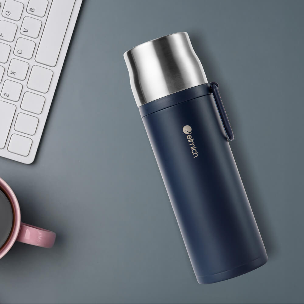 Bình Giữ Nhiệt Elmich EL-8328 (Dung Tích 480ml, Chất Liệu INOX 304, Có Quai Xách)