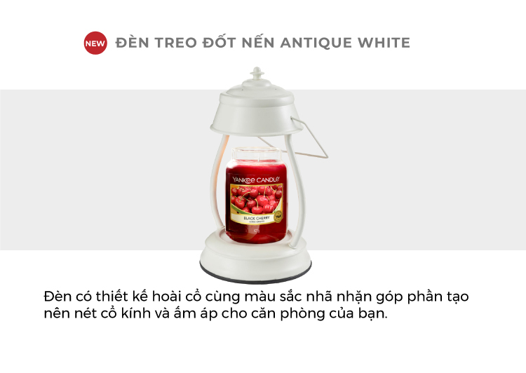 Đèn treo đốt nến Antique White từ Yankee Candle
