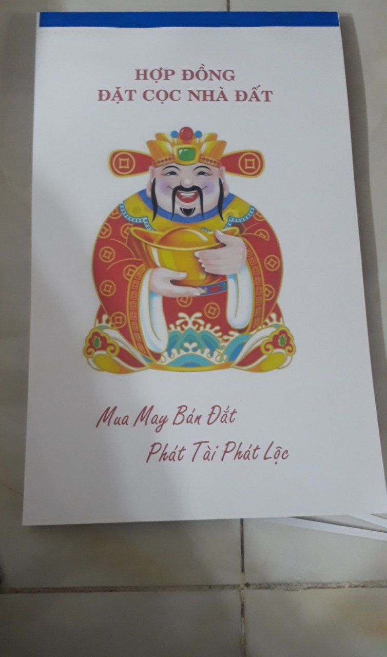 [HCM]SỔ HỢP ĐỒNG ĐẶT CỌC NHÀ ĐẤT 2 LIÊN IN SẴN