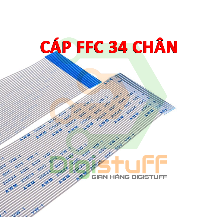 Flat flexible cable FFC 34 pin AWM 20624 60C VW-1