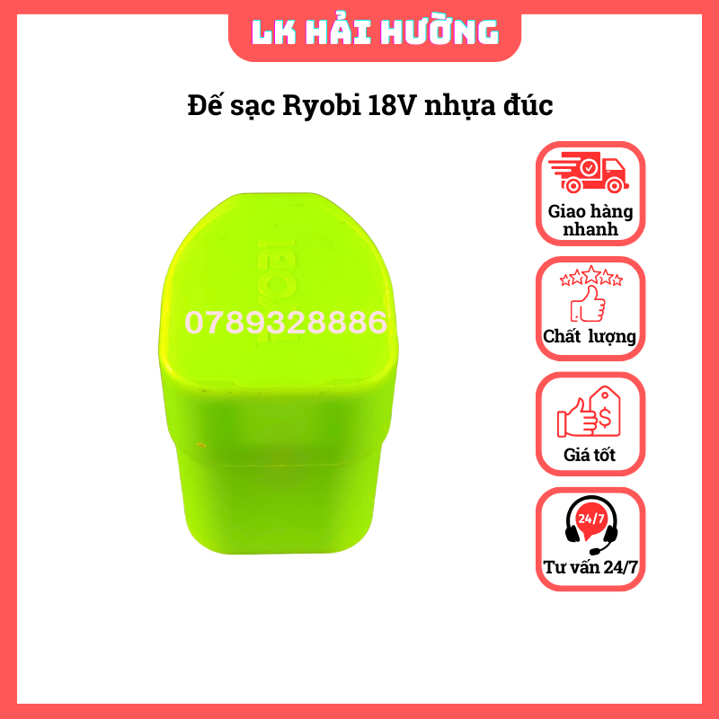 Đế nhựa đúc adapter sạc pin Ryobi 18V