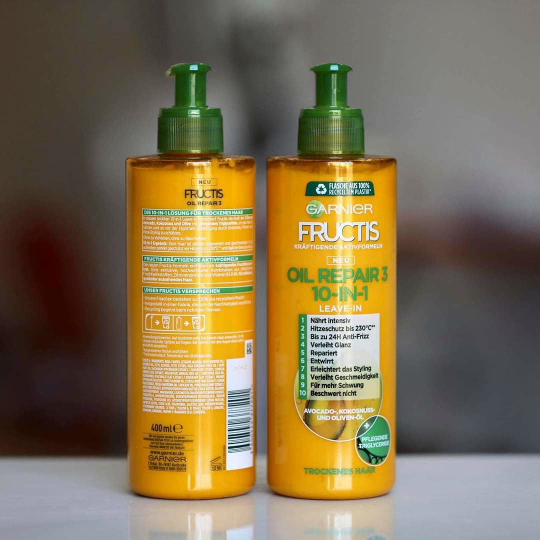 Kem dưỡng tóc garnier fructis 10 trong 1 oil repair 3 phục hồi tóc toàn diện