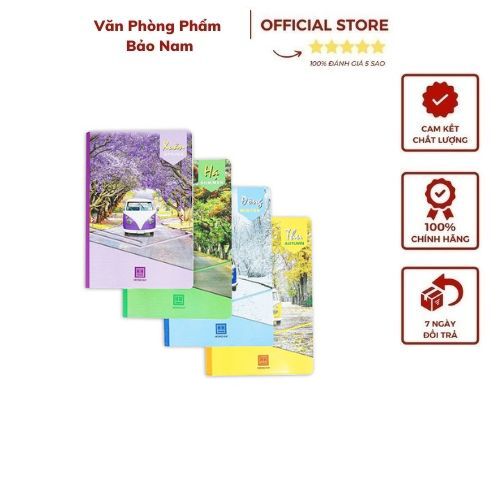 Vở kẻ ngang 120 trang hồng hà 1001 4 mùa -